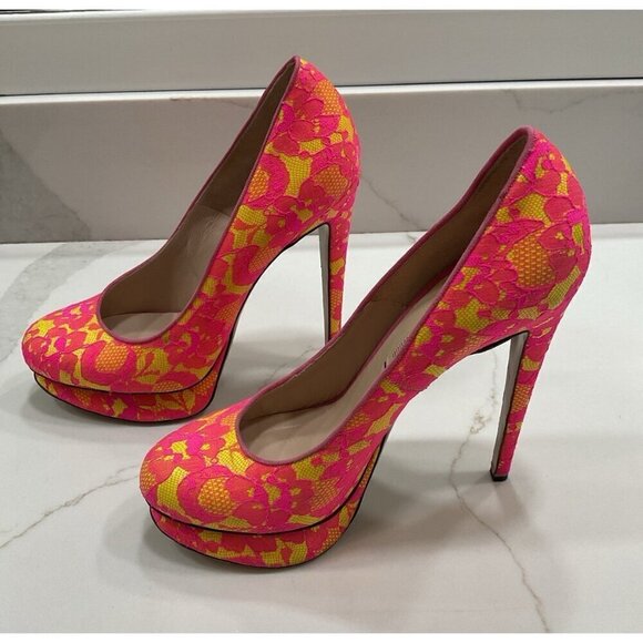 Nicholas Kirkwood Pink Lace Pumps Size EU 37/US 6.5 - Picture 4 of 7